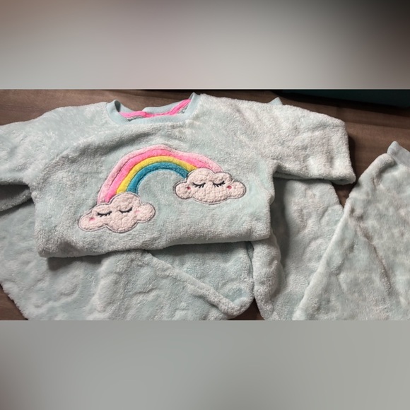 Kids George Adorable Cloud & Rainbow Fleece Pyjama Set - Picture 4 of 4